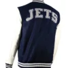 Winnipeg Jets Prospect Wool and Leather Varsity Jacket Back