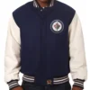 Winnipeg Jets Two-Tone Navy and White Wool Varsity Jacket