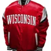 Wisconsin Badgers Power Red Satin Jacket