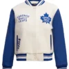 Women’s Toronto Maple Leafs Retro Classic Wool and Leather Varsity Jacket
