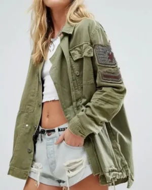 Workin’ Moms S05 Maya Bronte Embellished Military Jacket