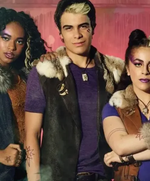 Zombies 2 Wyatt Brown Leather Vest For Sale