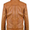 shop Aaron Taylor Johnson Brown Leather Jacket