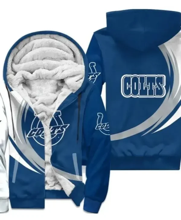 Aaron NFL Indianapolis Colts Fur Bomber Jacket