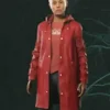 Alan Wake 2 Saga Anderson Red Leather Trench Coat