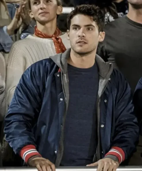 All American S01 Asher Adams Blue Bomber Jacket