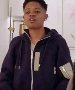 All American Tamia Cooper Blue Hooded Jacket