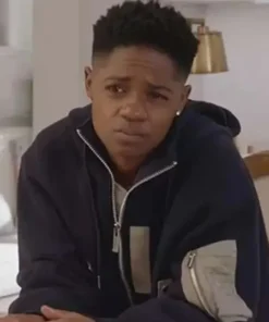 All American Tamia Cooper Blue Hooded Jacket For Men