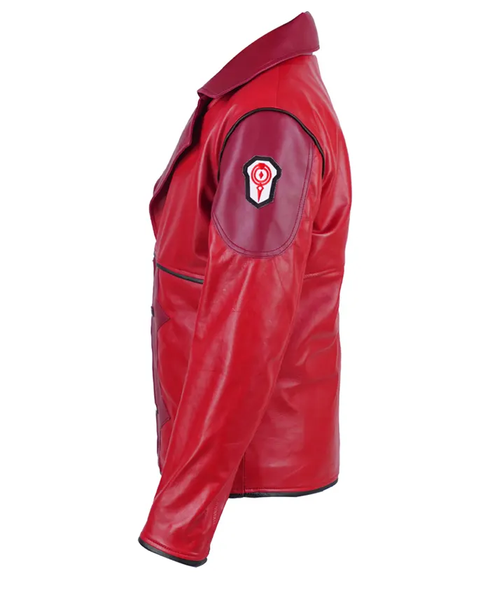 Arcane VI Red Cosplay Leather Jacket Left