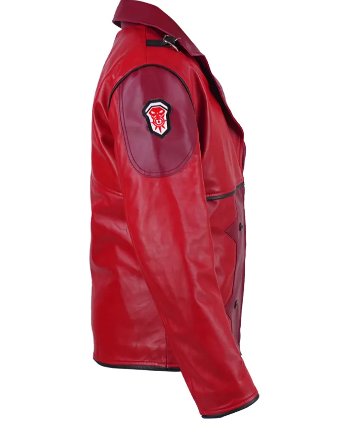Arcane VI Red Cosplay Leather Jacket Right