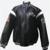 Baltimore Ravens Black Vintage Bomber Leather Jacket