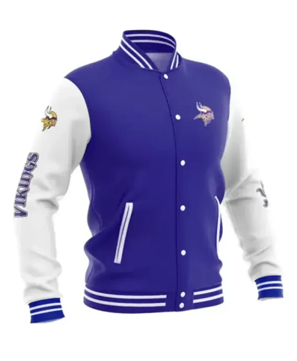Baltimore Ravens Blue and White Varsity Jacket