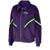 Baltimore Ravens Purple Yarn Dye Zip Bomber Jacket
