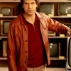Bernard Tapie Class Act S01 Brown Leather Jacket