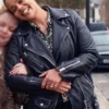 Big Mood Lydia West Black Leather Jacket