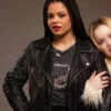 Big Mood Lydia West Black Leather Jacket For Sale
