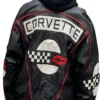Black Vintage Corvette Leather Jacket