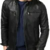 Bluster Men Biker Leather Jacket