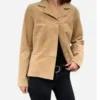 Brandon Thomas Beige Leather Jacket