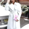 Brooke Shields NYC Belted Trench White Coat