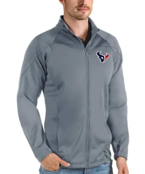 Bryce Houston Texans Grey Full-Zip Jacket