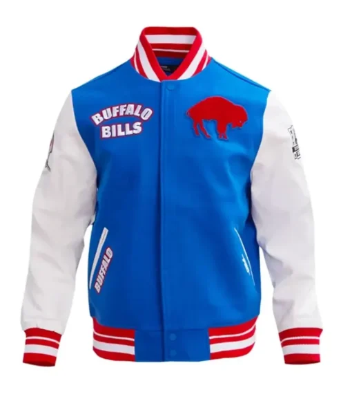 Buffalo Bills Retro Royal White And Blue Varsity Jacket
