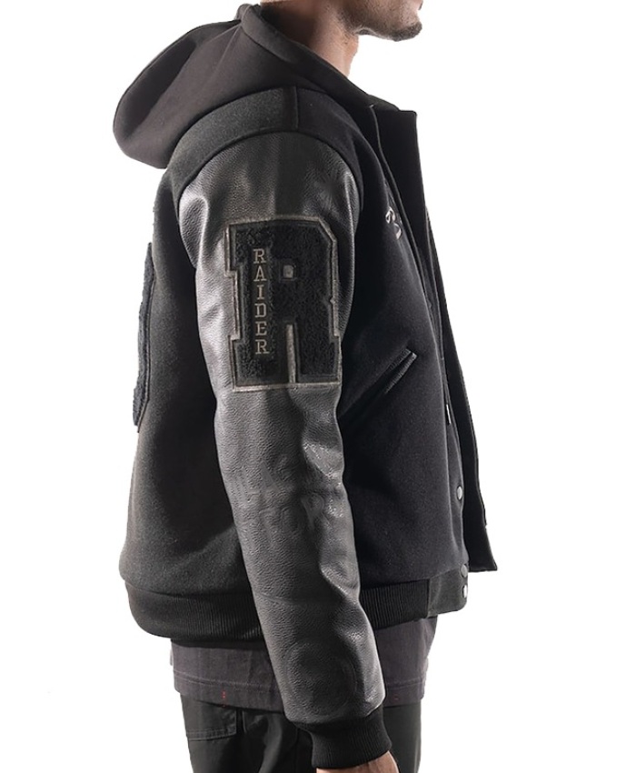 Las Vegas Raiders Antonio Pierce Varsity Jacket Shop Now