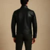 Buy Mens Quilted Cafe Racer Biker Black Real Leather Jacket For Sale