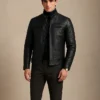 Buy Mens Quilted Cafe Racer Biker Jacket