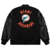 Buy Miami Dolphins Black Out Vintage Letterman Varsity Jacket For Men And Women