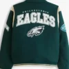 Buy Now Philadelphia Eagles Fly Eagles Fly Green Letterman Varsity Jacket For Unisex