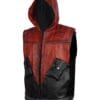 Red Hood Leather Vest For Sale