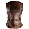 Buy Now Vintage Buckles Brown Leather Vest For Men And Women