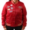 Champions San Francisco 49ers Red Satin Varsity Jacket