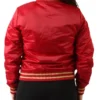 Champions San Francisco 49ers Red Satin Varsity Jacket Back
