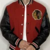 Chicago Blackhawks Campbell Black and Red Jacket For Men
