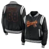 Cincinnati Bengals Full-Zip Satin Varsity Jacket
