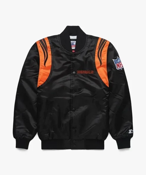 Cincinnati Bengals Homage X Starter Black Varsity Jacket