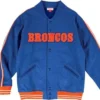 Denver Broncos NFL Play Call Blue Varsity Jacket