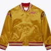Faithful to The Bay San Francisco 49ers Gold Satin Varsity Jacket