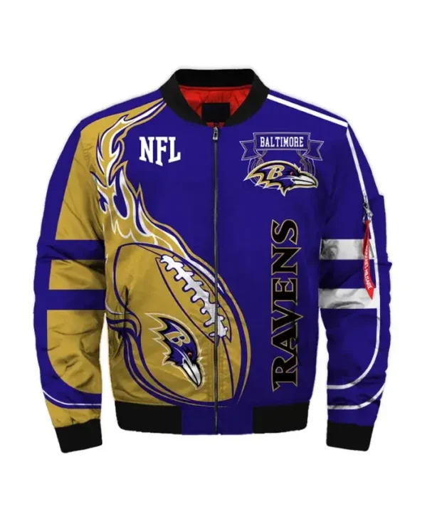 Filmore Baltimore Ravens Winter Bomber Jacket