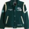 Fly Eagles Fly Philadelphia Eagles Green Letterman Varsity Jacket