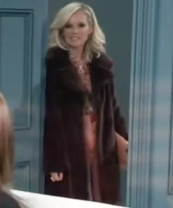 General Hospital Ava Jerome Maroon Trench Coat