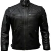 Genuine Men’s Leather Motorcycle Jacket Lambskin