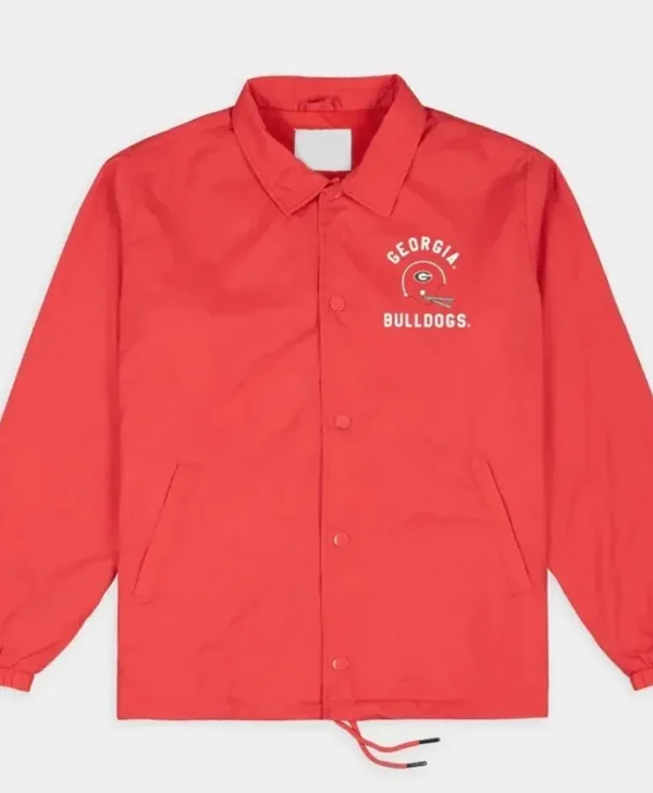 Georgia Bulldogs Football Classic Helmet Coaches Red Jacket