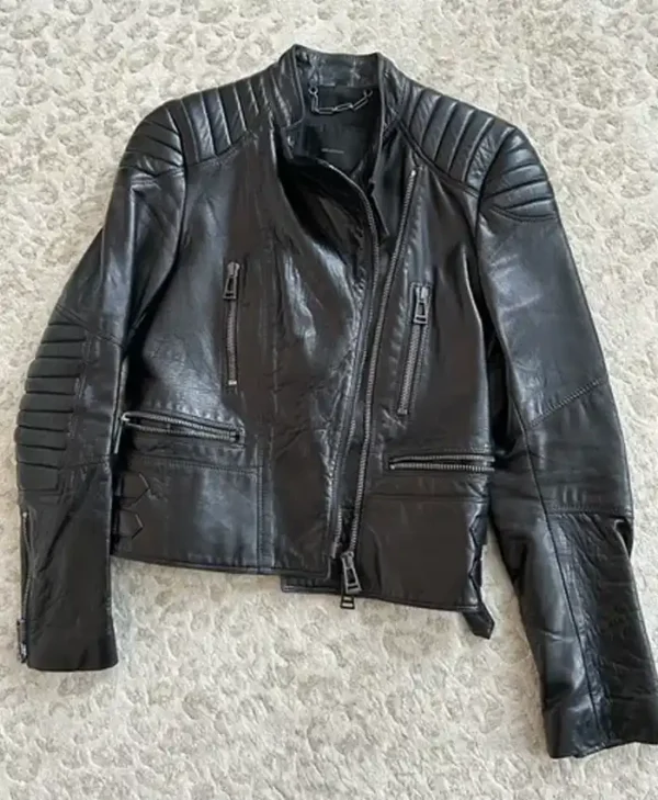 Gina Motorcycle Women’s Black Zipper Jacket