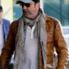 In the Hand of Dante Gerard Butler Brown Leather Jacket For Sale