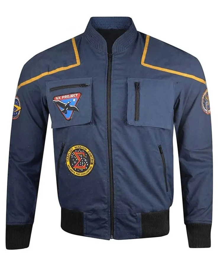 Indianapolis Colts Bentley Blue Full-Snap Bomber Jacket