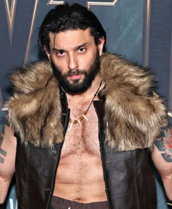 Jay Velasquez Brown Fur Leather Vest