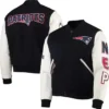 Jemmie New England Patriots Black Varsity Jacket